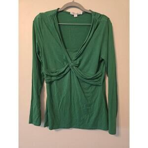 Boden Green Twist Front Long Sleeve Top Women’s US 8 UK 12